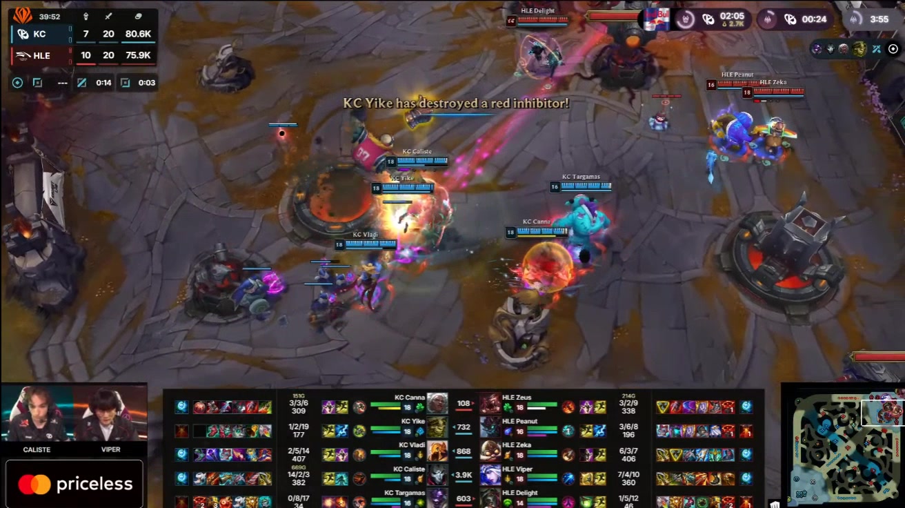 📹️回顾KC最终团：Caliste烬连续偷点伤害 勇猛向前闪现狙杀Peanut